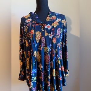 JTB navy floral top XL